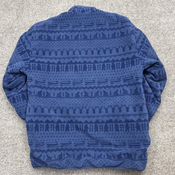 Chubbies Beach Club Jacket Mens Large Red Blue Reversible Fleece Pullover Anorak - Picture 6 of 10